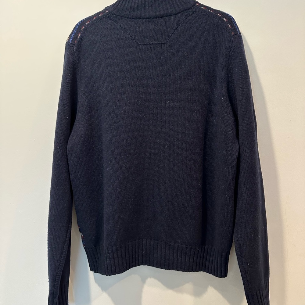 Brooks Brothers Vintage Men's Red Fleece Navy Sweater - Picture 6 of 7
